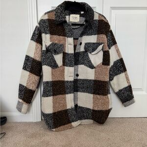 RD Style Women’s Plaid Button Down Jacket